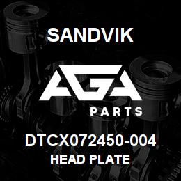 DTCX072450-004 Sandvik HEAD PLATE | AGA Parts