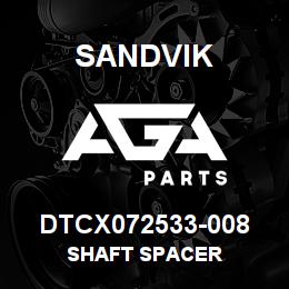 DTCX072533-008 Sandvik SHAFT SPACER | AGA Parts