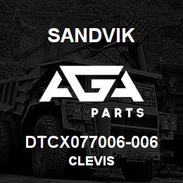 DTCX077006-006 Sandvik CLEVIS | AGA Parts