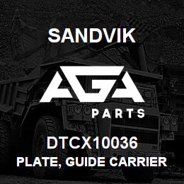 DTCX10036 Sandvik PLATE, GUIDE CARRIER BLOCK RB | AGA Parts