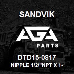 DTD15-0817 Sandvik NIPPLE 1/2"NPT X 1-1/16"JIC | AGA Parts