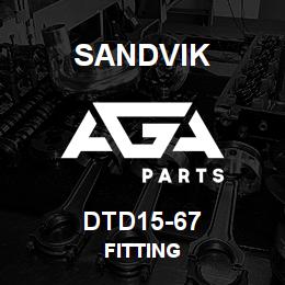 DTD15-67 Sandvik FITTING | AGA Parts