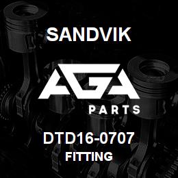 DTD16-0707 Sandvik FITTING | AGA Parts