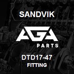 DTD17-47 Sandvik FITTING | AGA Parts