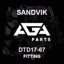 DTD17-67 Sandvik FITTING | AGA Parts