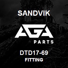 DTD17-69 Sandvik FITTING | AGA Parts