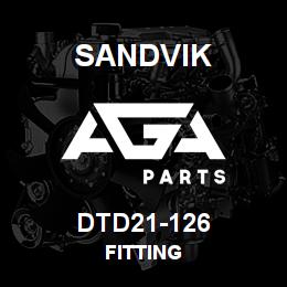 DTD21-126 Sandvik FITTING | AGA Parts
