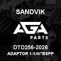 DTD256-2026 Sandvik ADAPTOR 1-1/4"BSPP X 1-5/8"JIC | AGA Parts