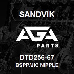 DTD256-67 Sandvik BSPP/JIC NIPPLE | AGA Parts