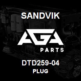 DTD259-04 Sandvik PLUG | AGA Parts