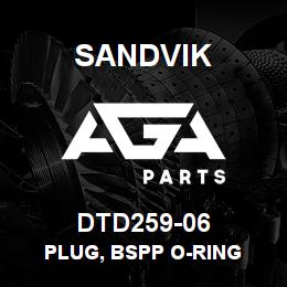 DTD259-06 Sandvik PLUG, BSPP O-RING | AGA Parts