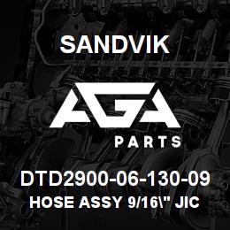 DTD2900-06-130-09 Sandvik HOSE ASSY 9/16" JIC MDG41 | AGA Parts