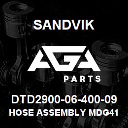 DTD2900-06-400-09 Sandvik HOSE ASSEMBLY MDG41 | AGA Parts
