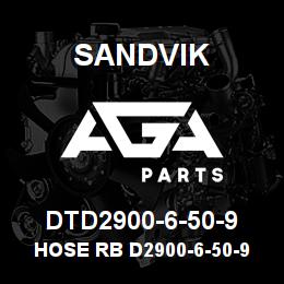 DTD2900-6-50-9 Sandvik HOSE RB D2900-6-50-9 RB | AGA Parts
