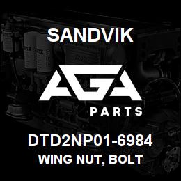DTD2NP01-6984 Sandvik WING NUT, BOLT | AGA Parts