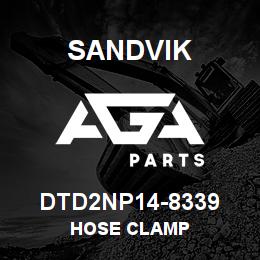 DTD2NP14-8339 Sandvik HOSE CLAMP | AGA Parts