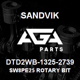 DTD2WB-1325-2739 Sandvik SW8PE25 ROTARY BIT | AGA Parts
