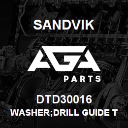 DTD30016 Sandvik WASHER;DRILL GUIDE THRUST | AGA Parts