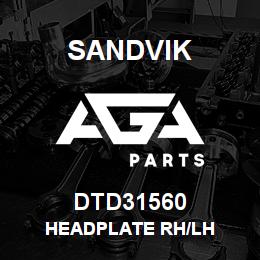 DTD31560 Sandvik HEADPLATE RH/LH | AGA Parts