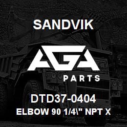 DTD37-0404 Sandvik ELBOW 90 1/4" NPT X NPT M/F | AGA Parts