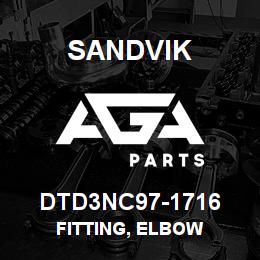DTD3NC97-1716 Sandvik FITTING, ELBOW | AGA Parts