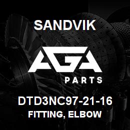 DTD3NC97-21-16 Sandvik FITTING, ELBOW | AGA Parts