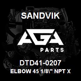 DTD41-0207 Sandvik ELBOW 45 1/8" NPT X 7/16" JIC | AGA Parts