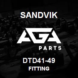 DTD41-49 Sandvik FITTING | AGA Parts