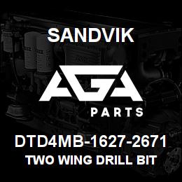 DTD4MB-1627-2671 Sandvik TWO WING DRILL BIT | AGA Parts