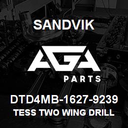 DTD4MB-1627-9239 Sandvik TESS TWO WING DRILL BIT | AGA Parts