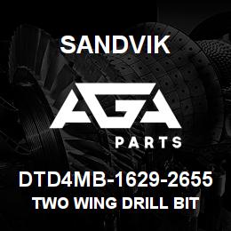 DTD4MB-1629-2655 Sandvik TWO WING DRILL BIT | AGA Parts