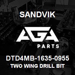 DTD4MB-1635-0955 Sandvik TWO WING DRILL BIT | AGA Parts