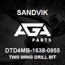 DTD4MB-1638-0955 Sandvik TWO WING DRILL BIT | AGA Parts