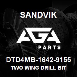 DTD4MB-1642-9155 Sandvik TWO WING DRILL BIT | AGA Parts