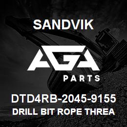 DTD4RB-2045-9155 Sandvik DRILL BIT ROPE THREAD 45MM | AGA Parts