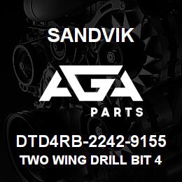 DTD4RB-2242-9155 Sandvik TWO WING DRILL BIT 42MM ROPE THREA | AGA Parts