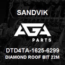 DTD4TA-1625-6299 Sandvik DIAMOND ROOF BIT 22MM HEX 1" | AGA Parts