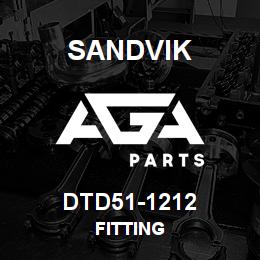 DTD51-1212 Sandvik FITTING | AGA Parts
