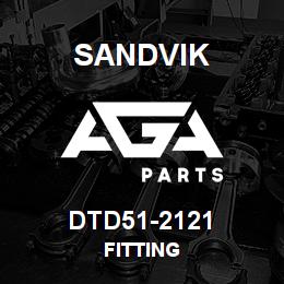 DTD51-2121 Sandvik FITTING | AGA Parts