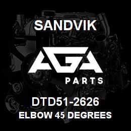 DTD51-2626 Sandvik ELBOW 45 DEGREES | AGA Parts
