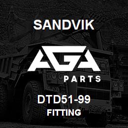 DTD51-99 Sandvik FITTING | AGA Parts