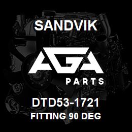 DTD53-1721 Sandvik FITTING 90 DEG | AGA Parts