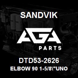 DTD53-2626 Sandvik ELBOW 90 1-5/8"UNO X 1-5/8"JIC M/M | AGA Parts