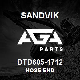 DTD605-1712 Sandvik HOSE END | AGA Parts
