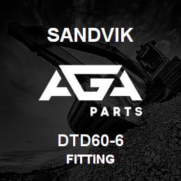 DTD60-6 Sandvik FITTING | AGA Parts