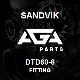 DTD60-8 Sandvik FITTING | AGA Parts
