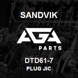 DTD61-7 Sandvik PLUG JIC | AGA Parts