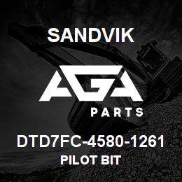 DTD7FC-4580-1261 Sandvik PILOT BIT | AGA Parts