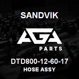 DTD800-12-60-17 Sandvik HOSE ASSY | AGA Parts