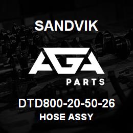 DTD800-20-50-26 Sandvik HOSE ASSY | AGA Parts